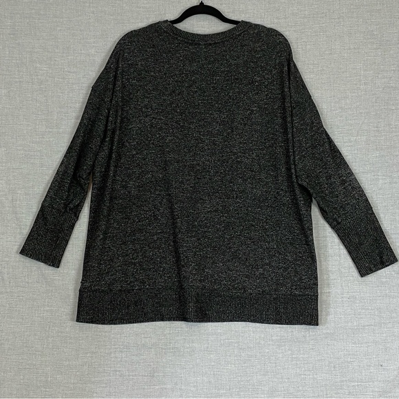 Hyba 3/4 Sleeve Sweater Sz 2X Dark Heather Gray Pockets Stretchy - Picture 3 of 11